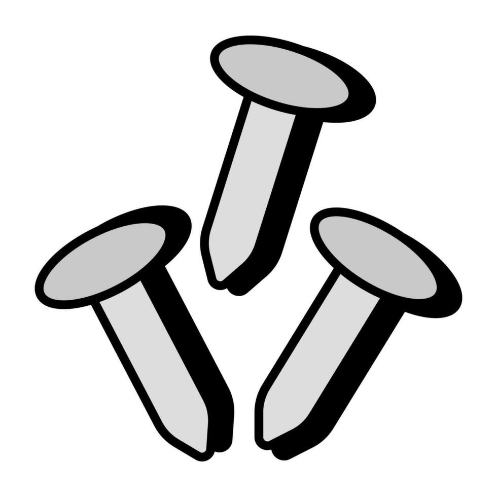 A perfect design icon of iron nails vector