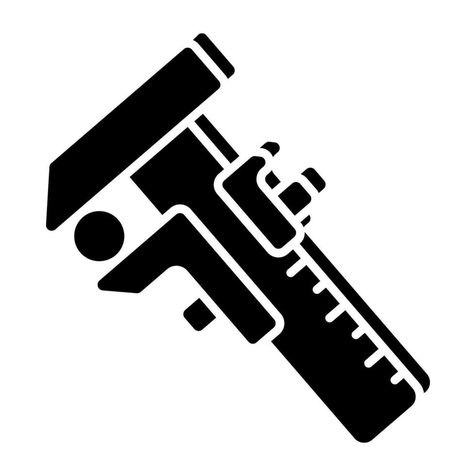 An icon design of vernier caliper vector