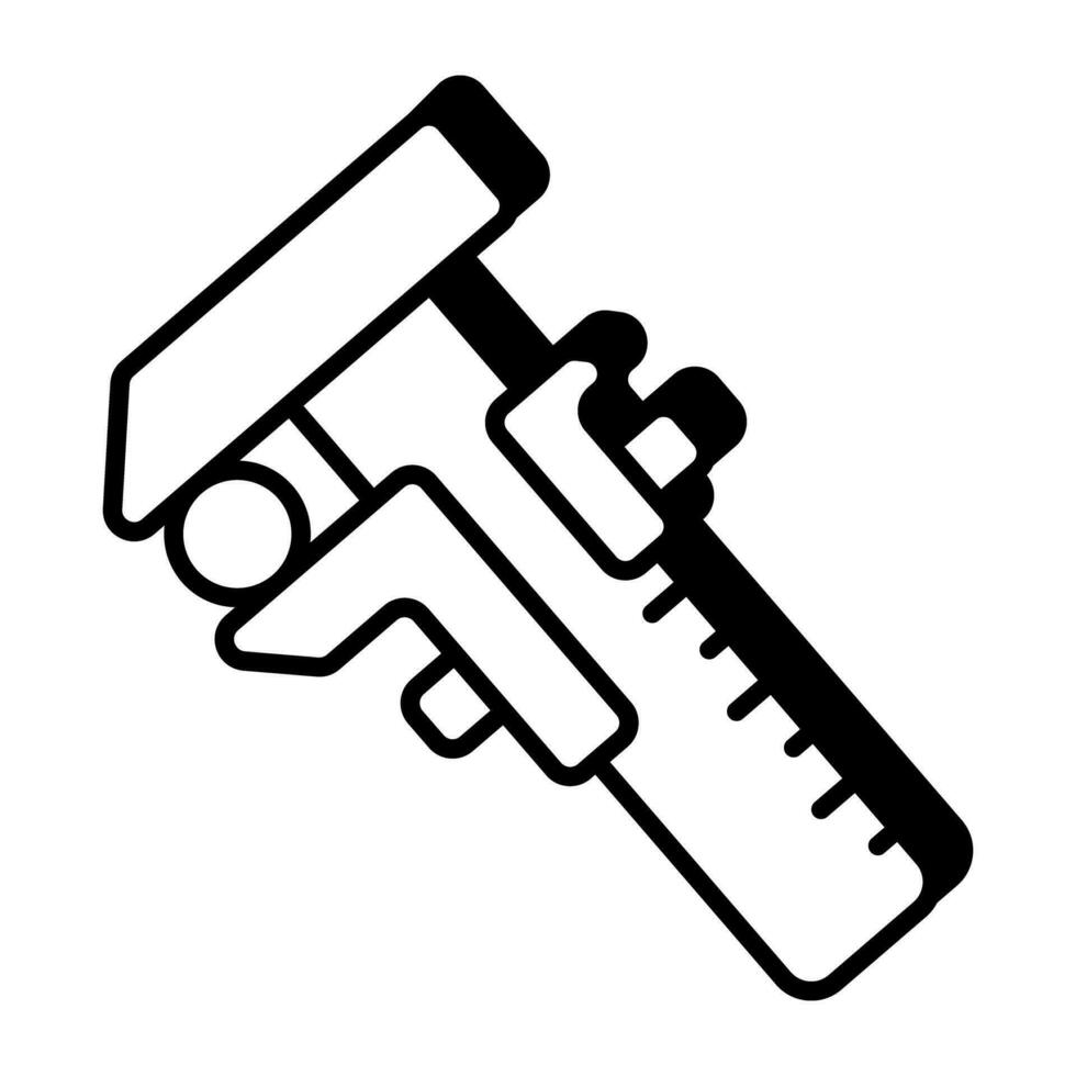 An icon design of vernier caliper vector