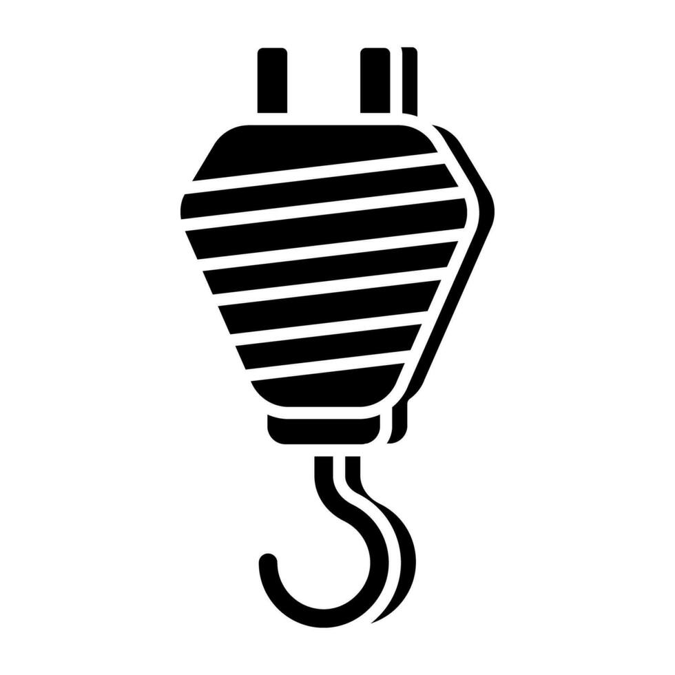 Unique design icon of lifting hook vector