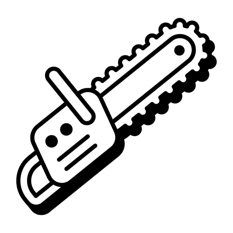 un icono de herramienta de corte de madera, diseño vectorial de sierra para metales vector