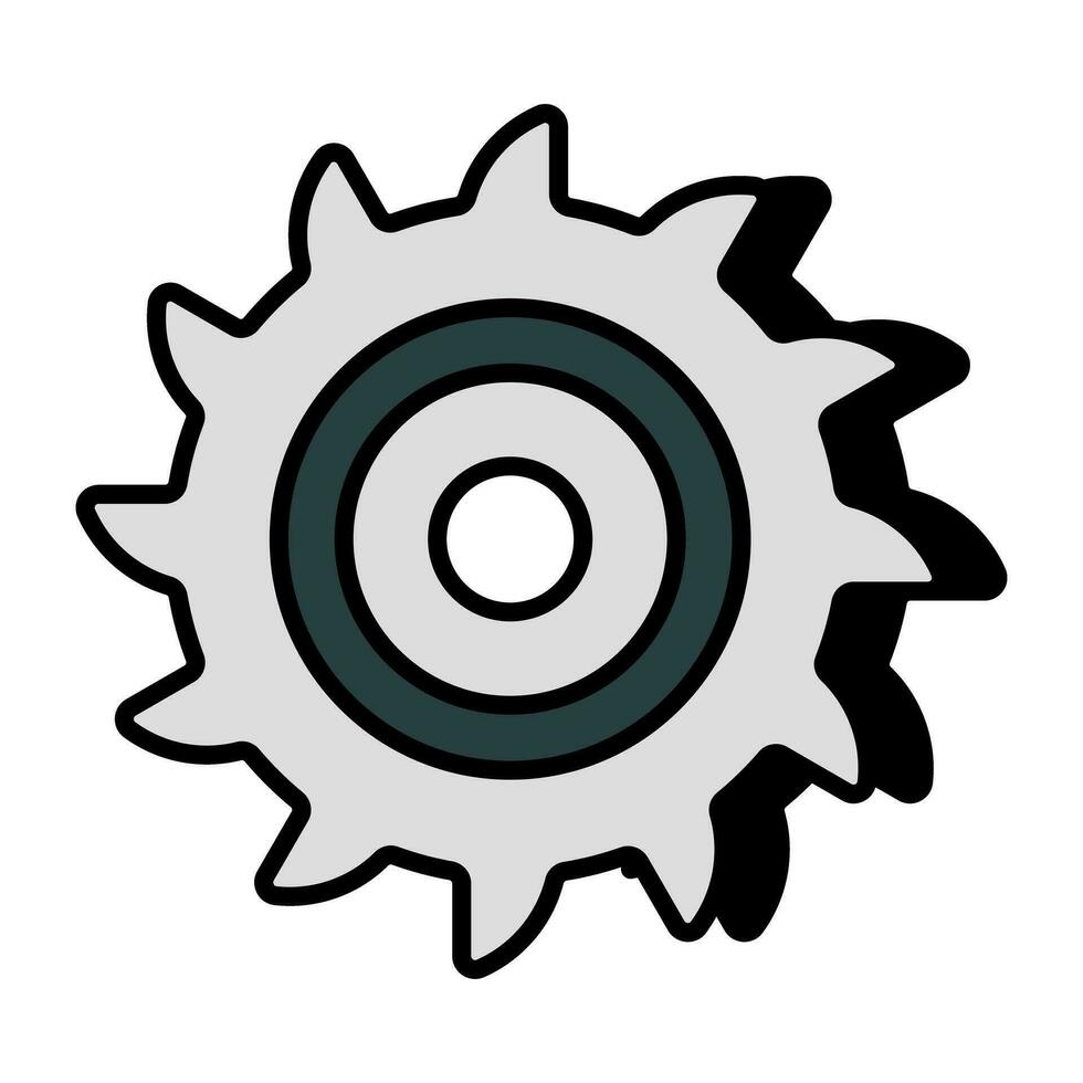 Editable design icon of circular saw vector