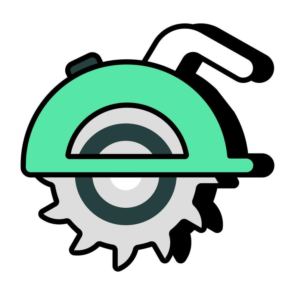 Editable design icon of circular saw vector