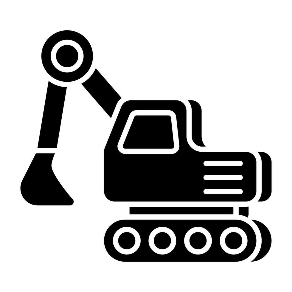 Creative design icon of excavator vector