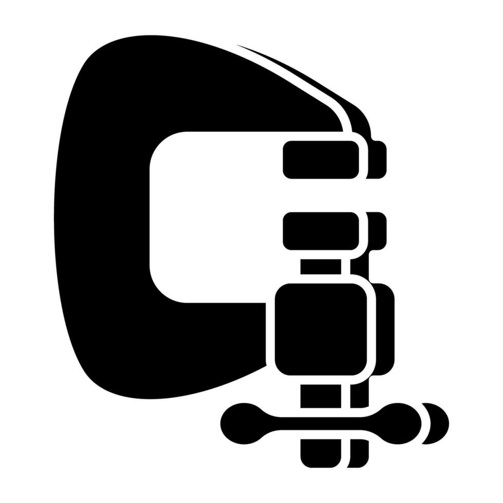 A unique design icon of c clamp vector