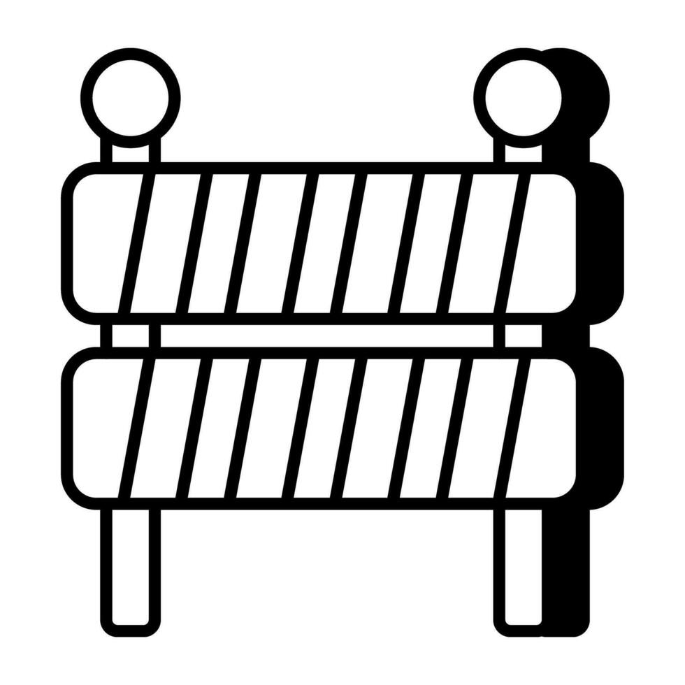 Trendy vector design of road block board