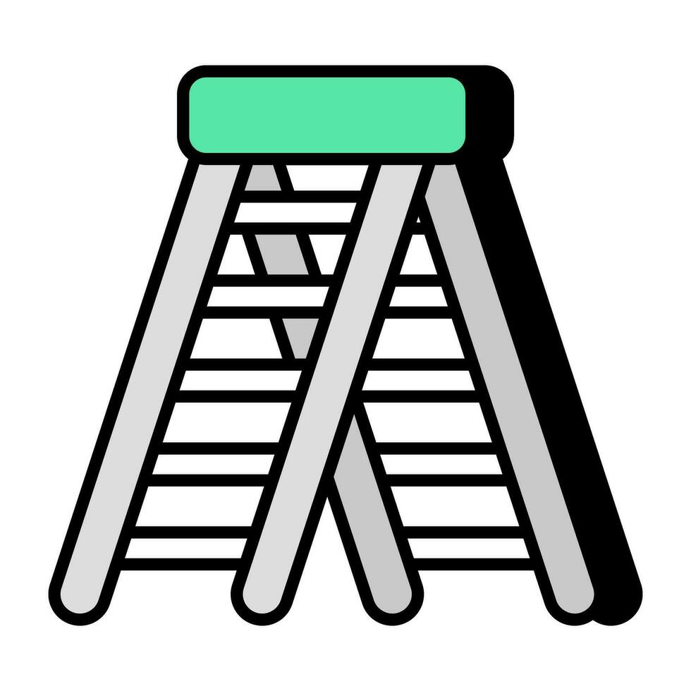icono de diseño creativo de escaleras vector