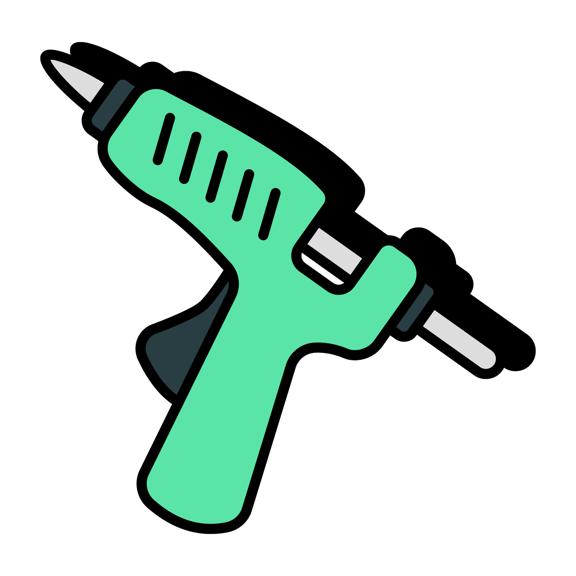 An icon design of glue gun 25838887 Vector Art at Vecteezy