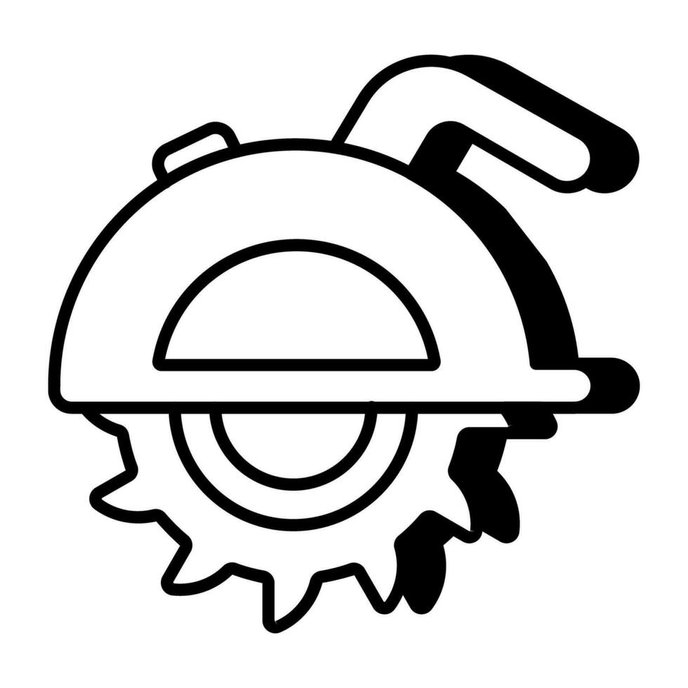Editable design icon of circular saw vector