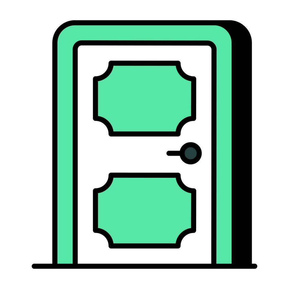 icono de diseño único de la puerta vector