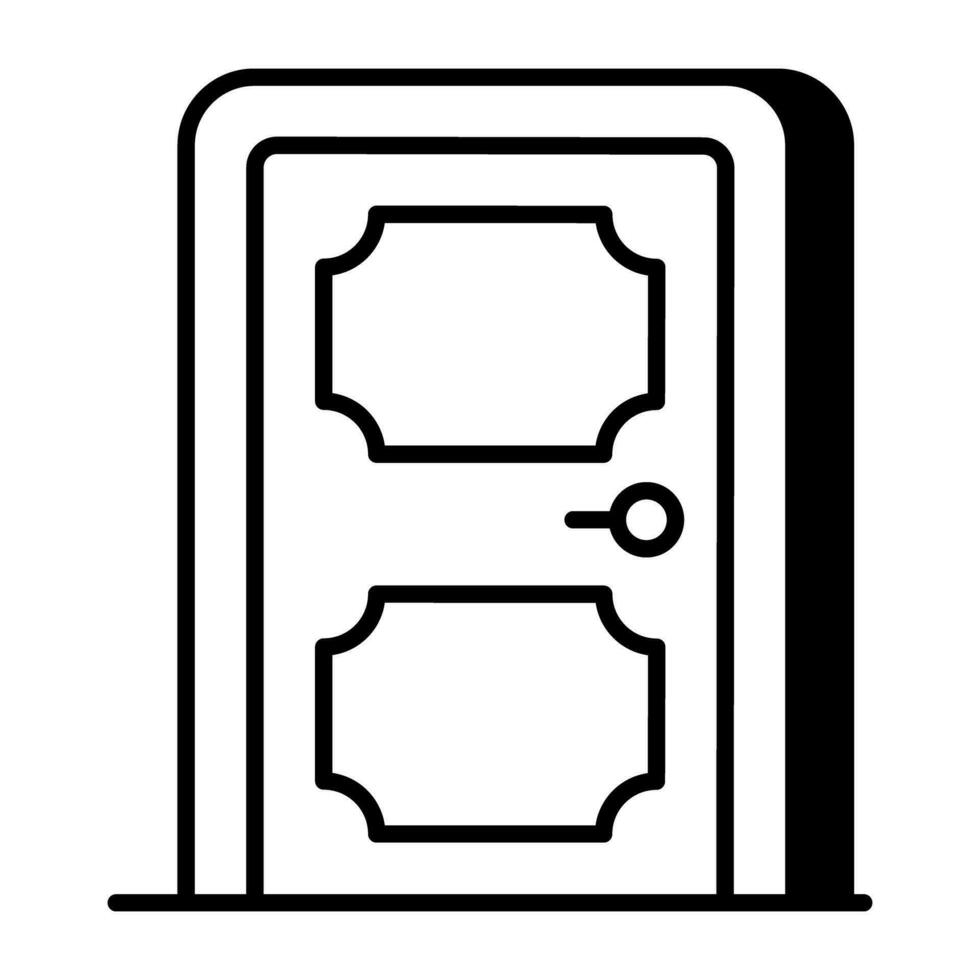 Unique design icon of door vector