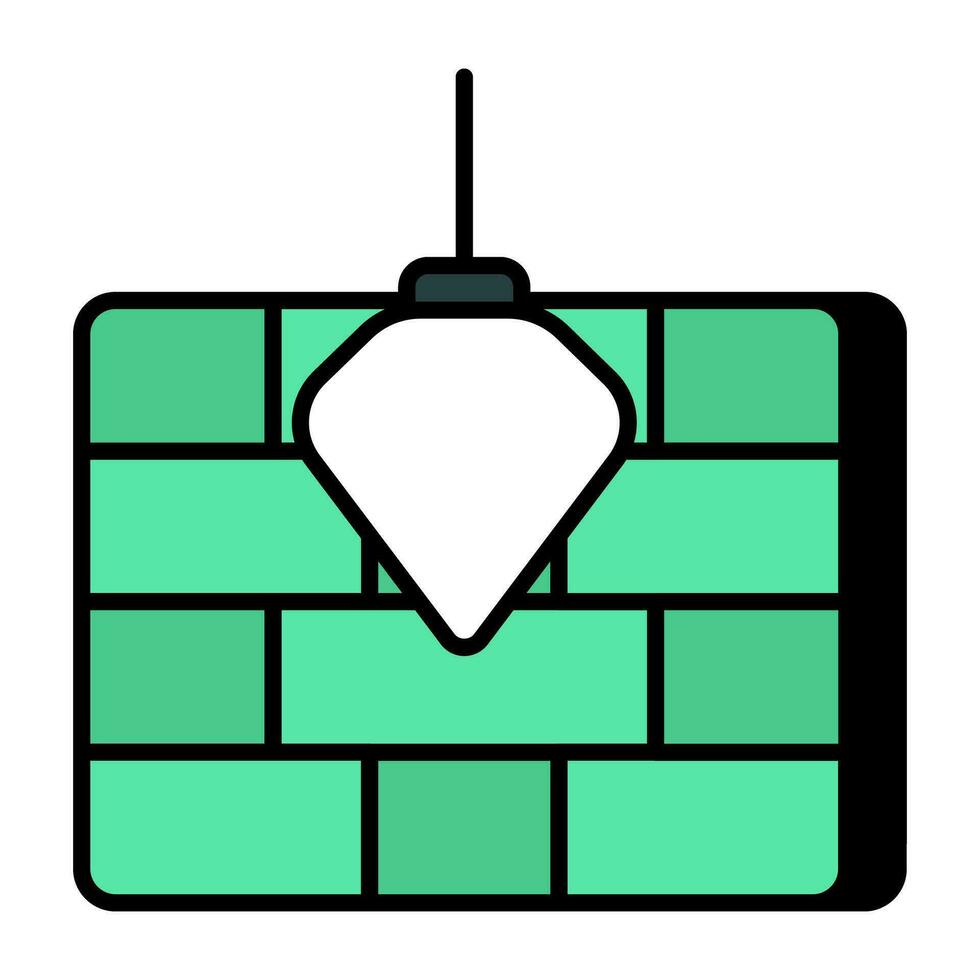 A trendy vector design of plumb bob