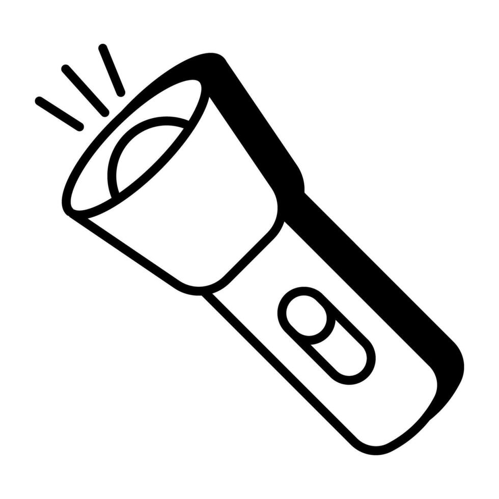 A linear design icon of torch vector