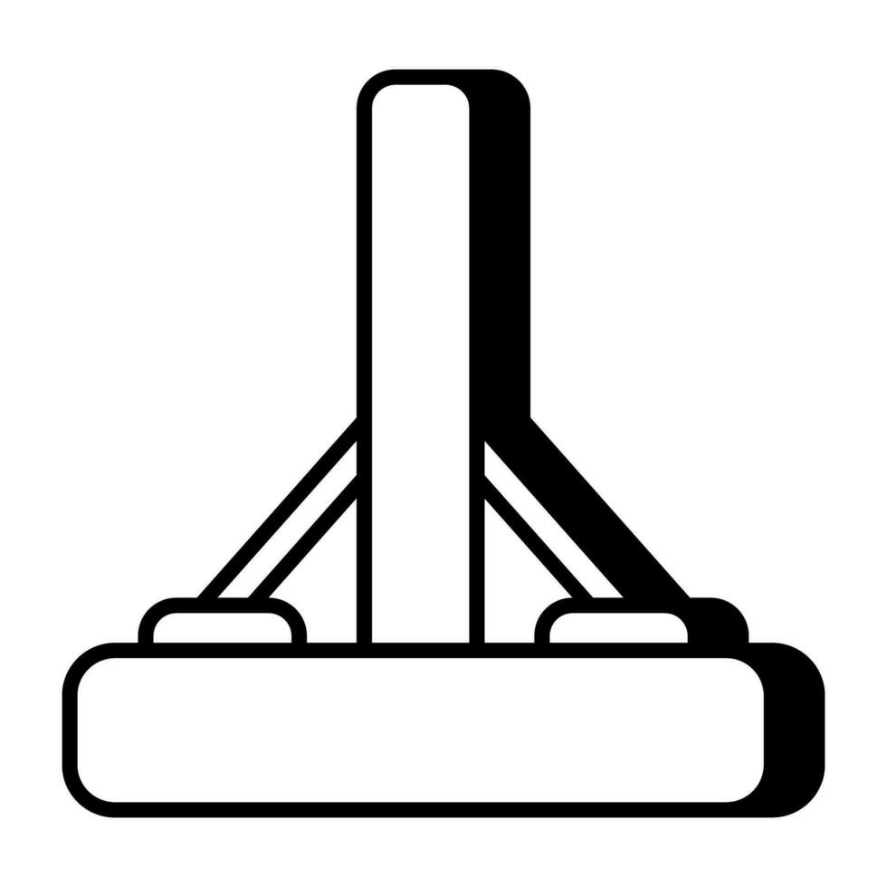 Editable design icon of floor wiper vector