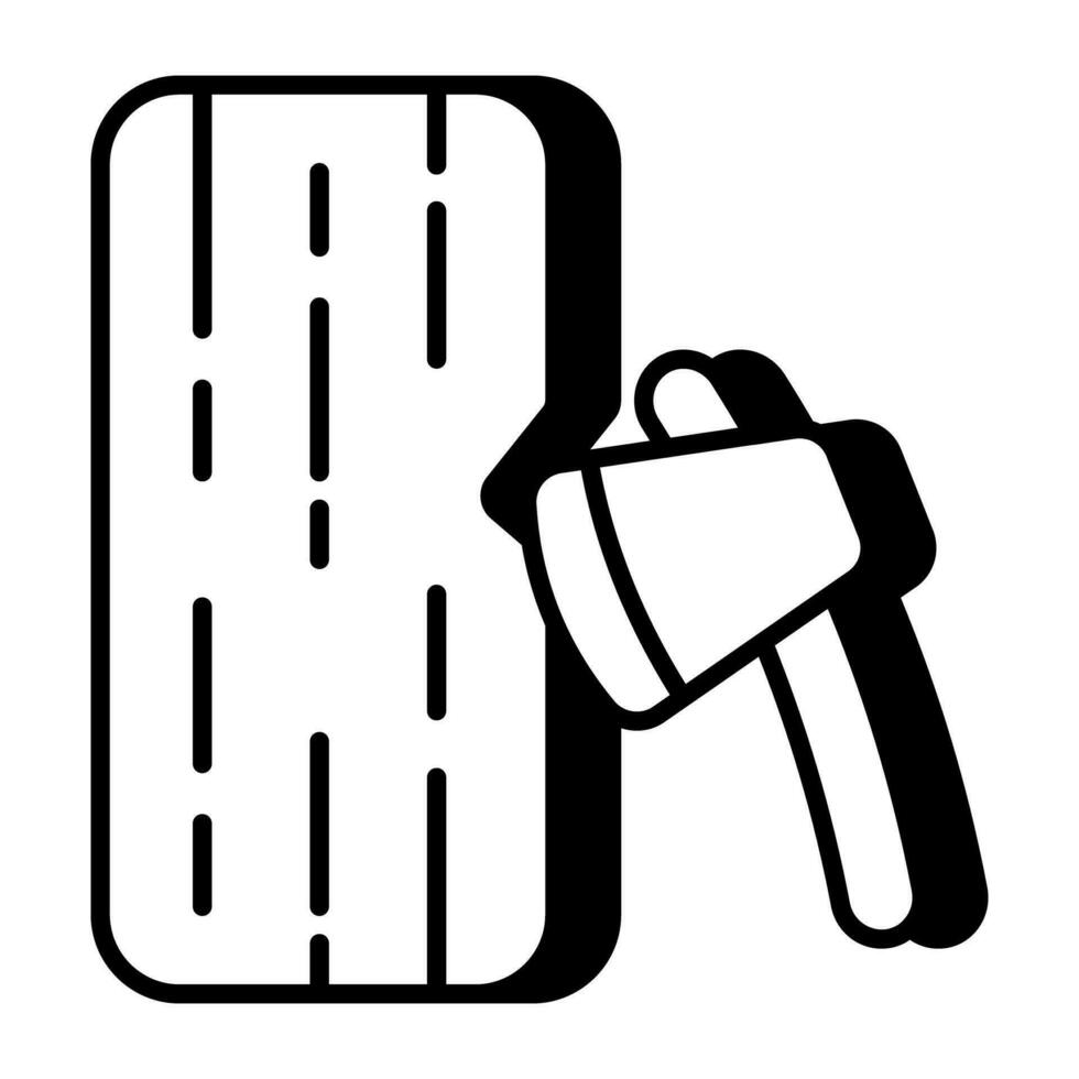 An icon design of wood cutting vector
