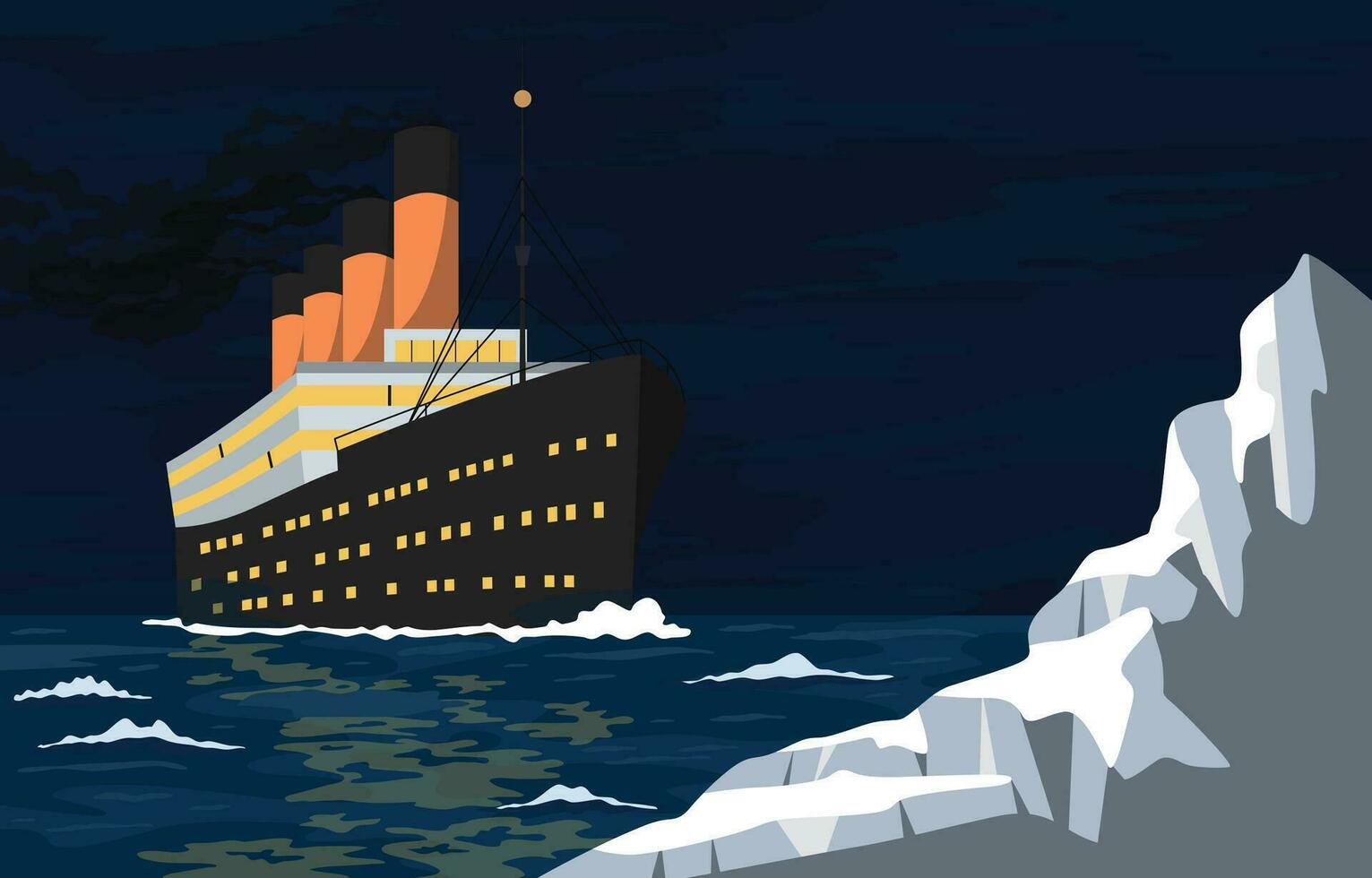 Titanic Sinking Vector Art, Icons, and Graphics for Free Download