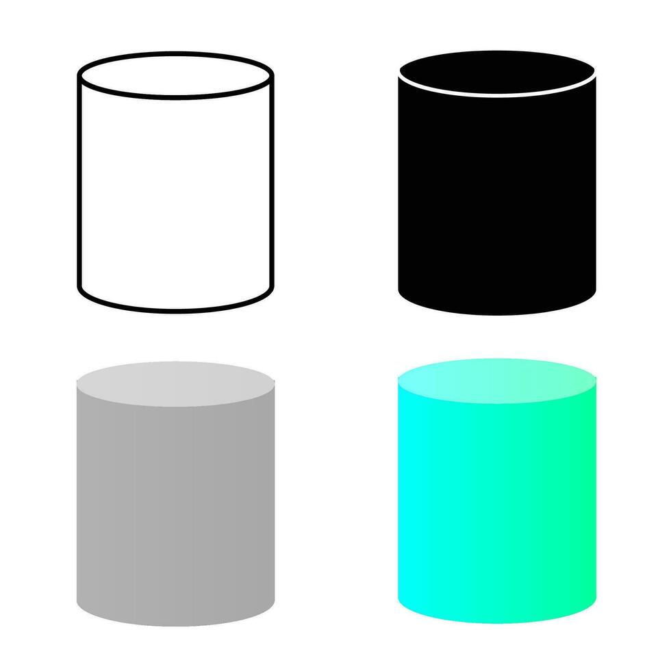 Abstract Cylinder Silhouette Illustration vector