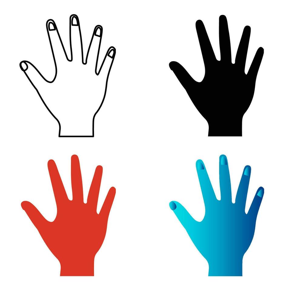 Abstract Hand Silhouette Illustration vector