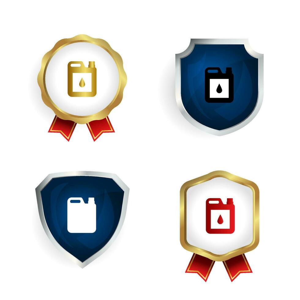 Abstract Gas Can Badge and Label Collection vector