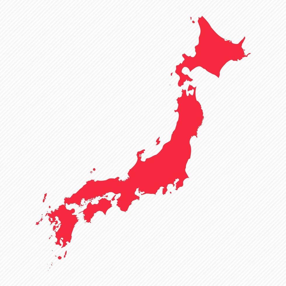 resumen Japón sencillo mapa antecedentes vector