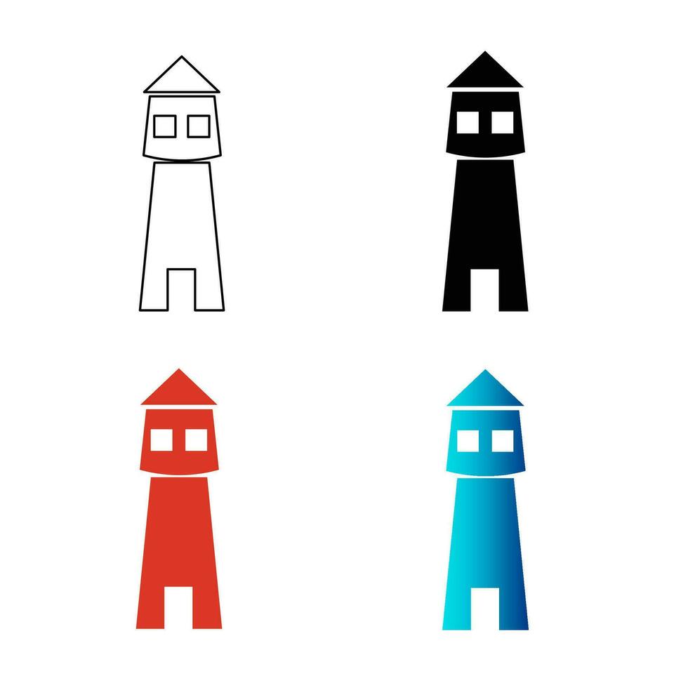 Abstract Lighthouse Silhouette Illustration vector