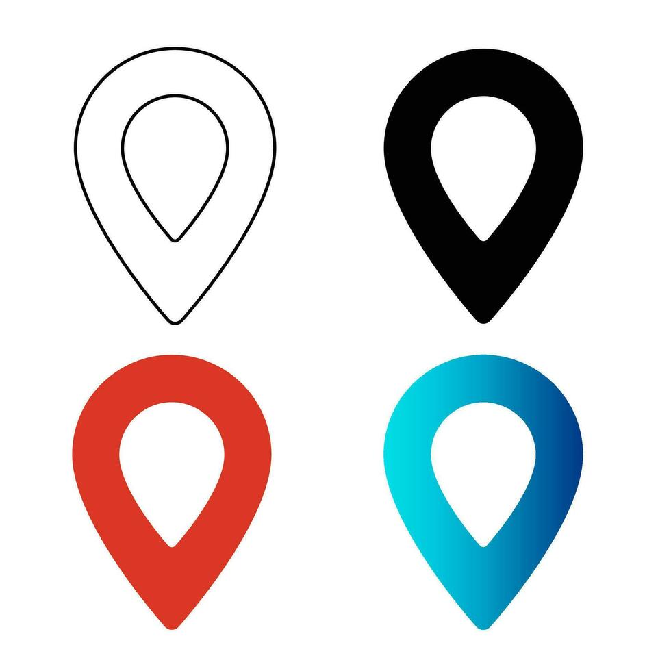 Abstract Location Silhouette Illustration vector