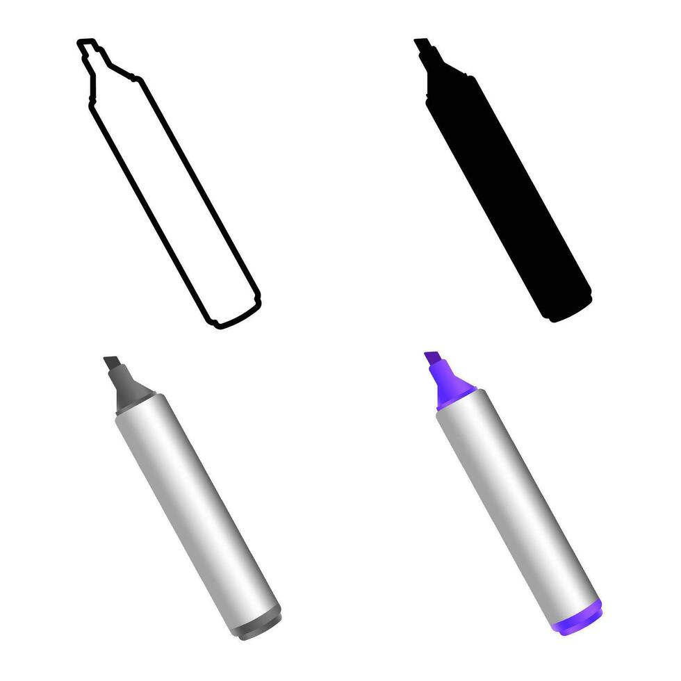 Abstract Marker Pen Silhouette Illustration vector