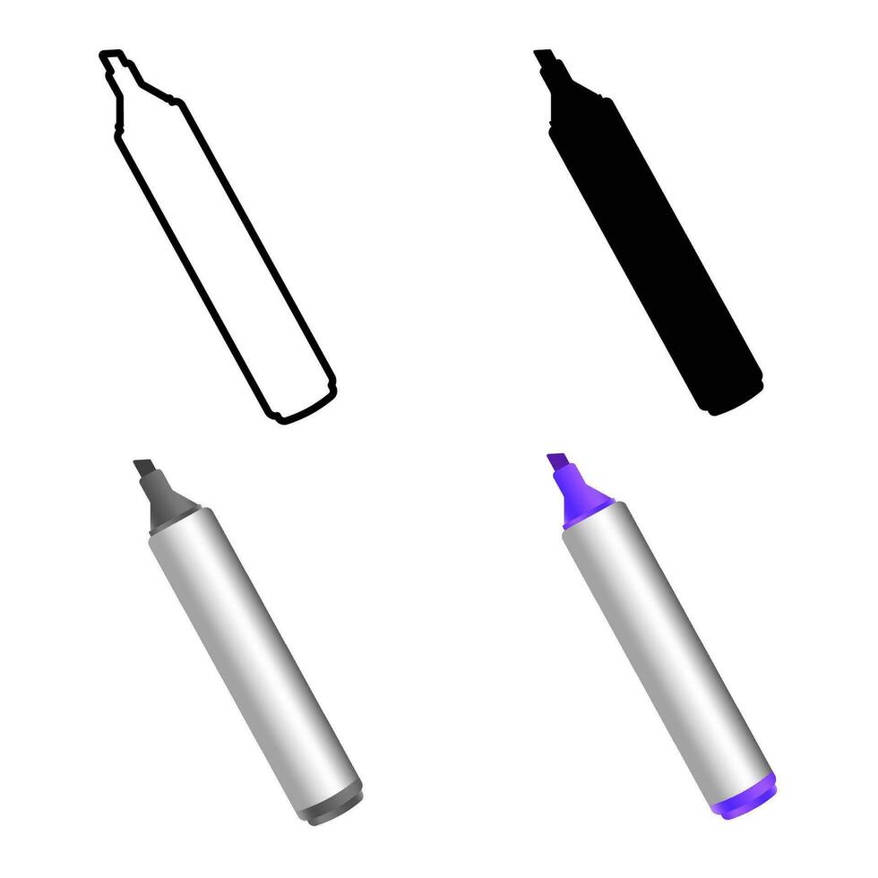 resumen marcador bolígrafo silueta ilustración vector