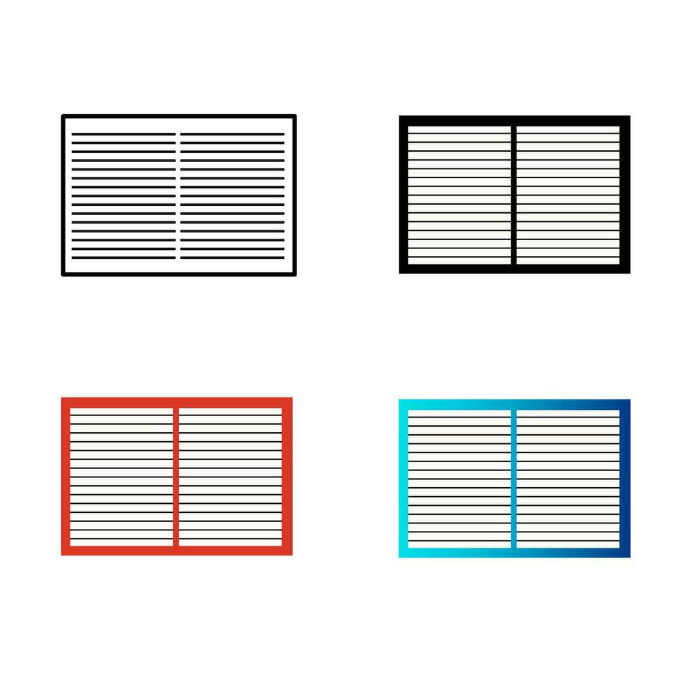Abstract Modern Open Book Silhouette Illustration vector