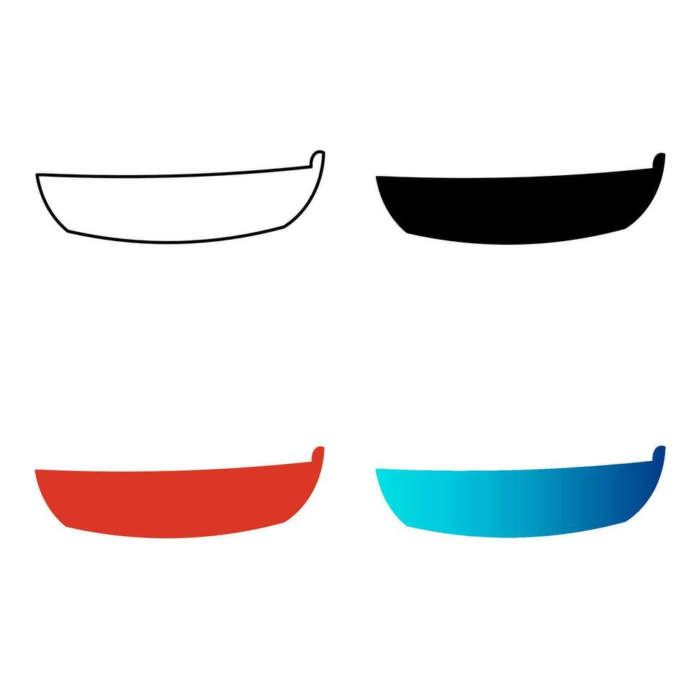 Abstract Modern Rowing Boat Silhouette Illustration vector