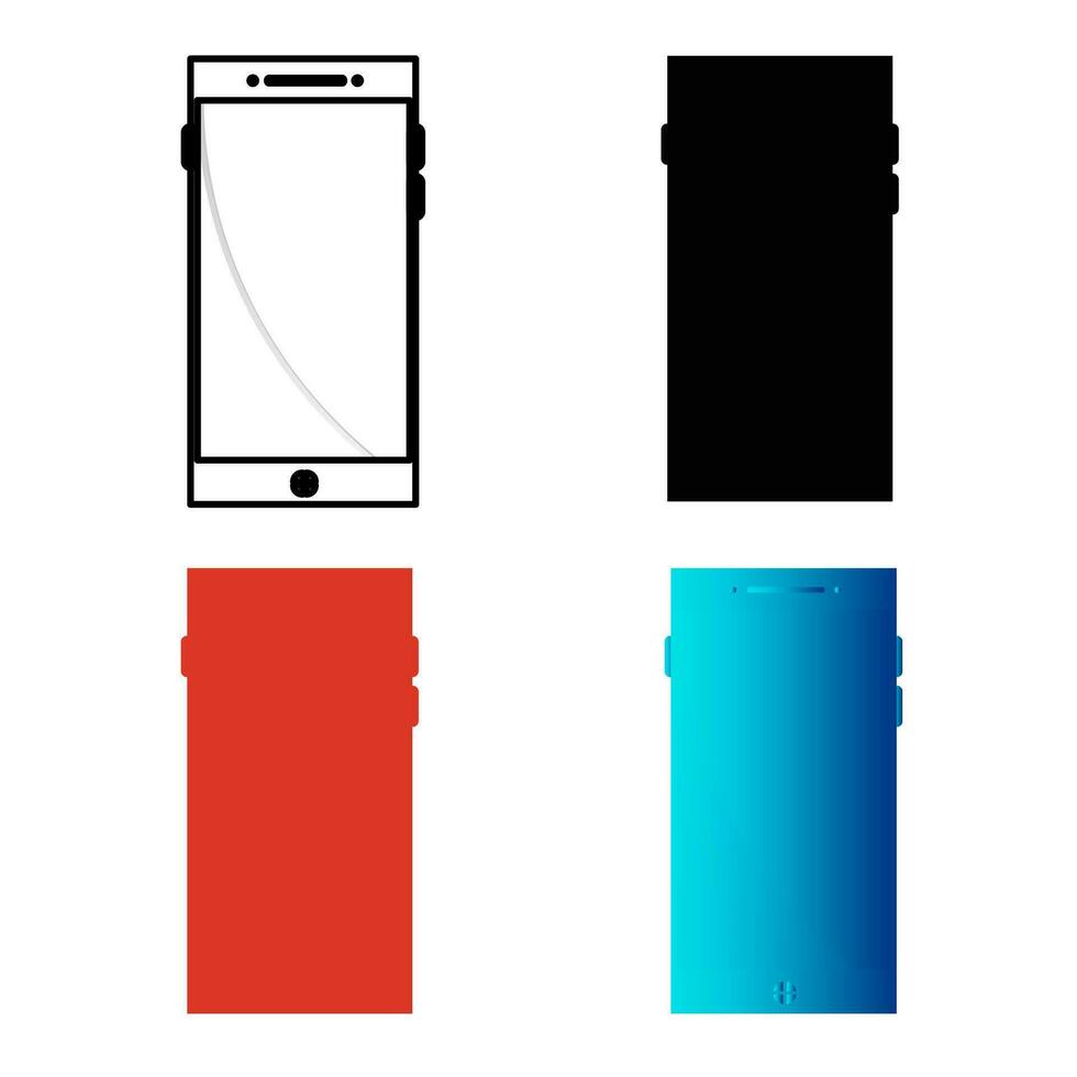 Abstract Modern Smartphone Silhouette Illustration vector