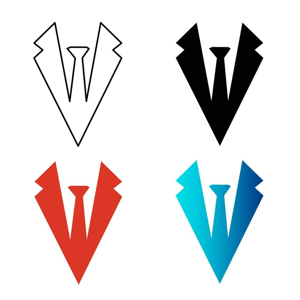 Abstract Necktie Silhouette Illustration vector