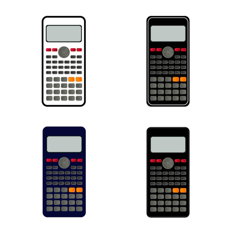 resumen científico calculadora silueta ilustración vector