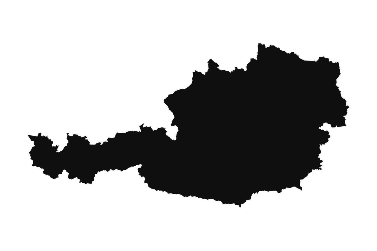 Abstract Silhouette Austria Simple Map vector