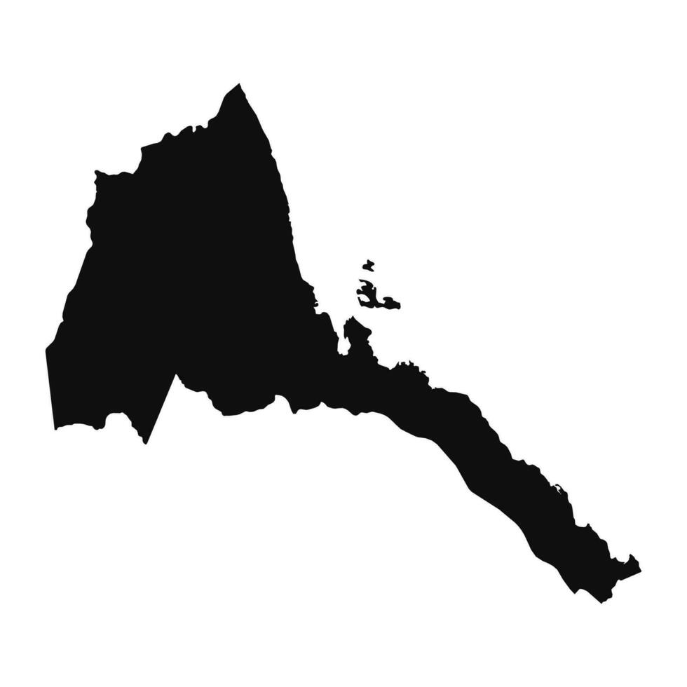 Abstract Silhouette Eritrea Simple Map vector