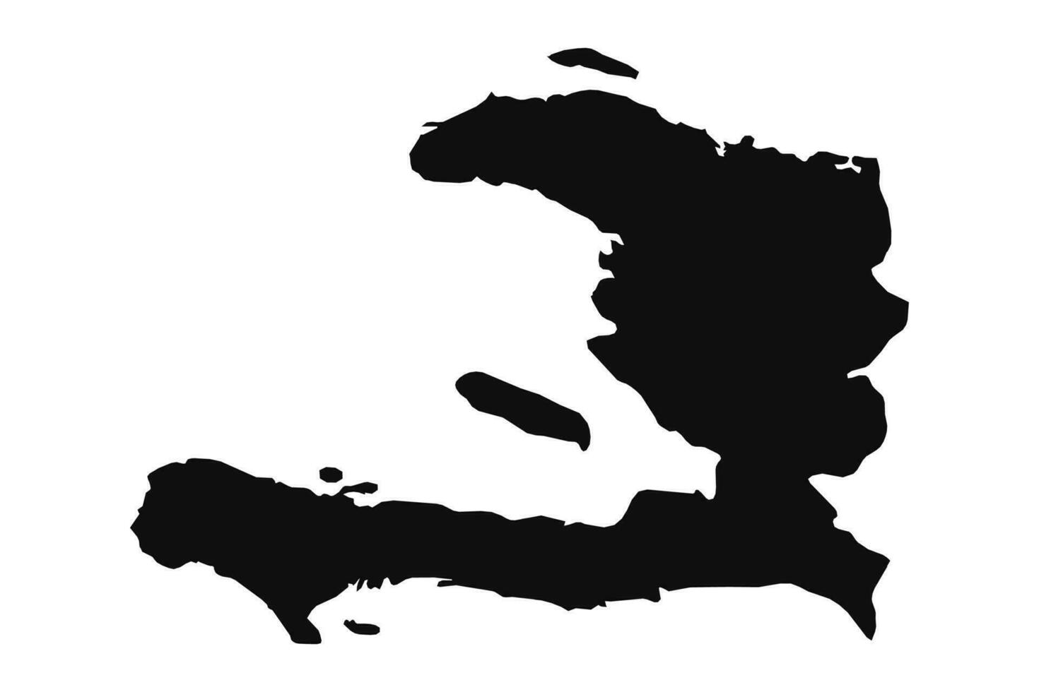 Abstract Silhouette Haiti Simple Map vector