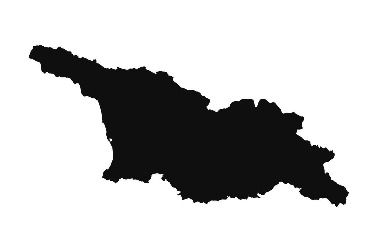 Abstract Silhouette Georgia Simple Map vector