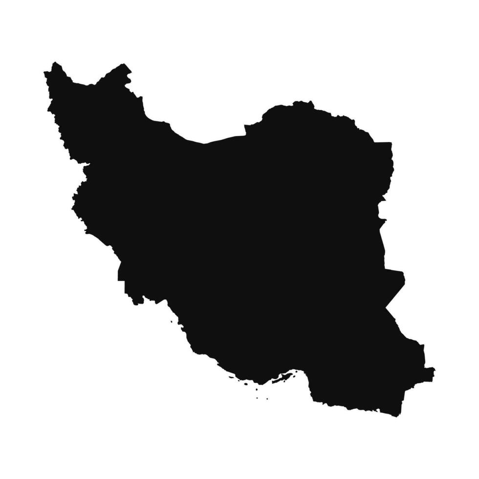 Abstract Silhouette Iran Simple Map vector