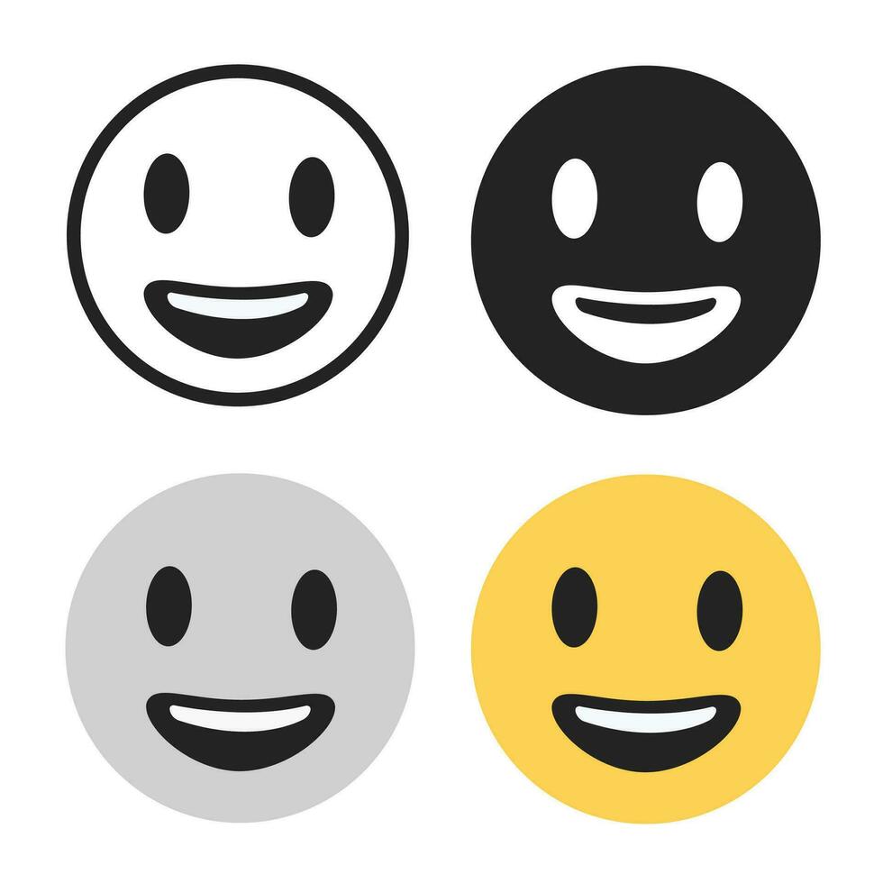 Abstract Smiley Face Silhouette Illustration vector
