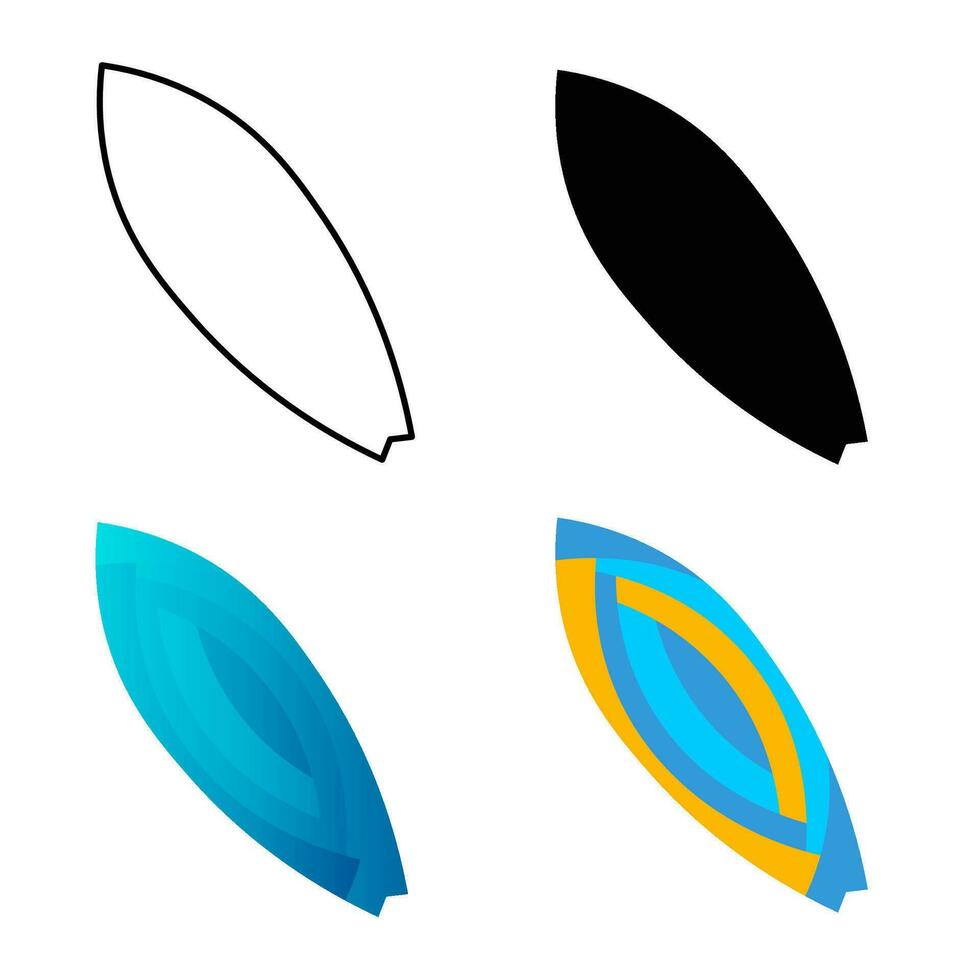 Abstract Surf Silhouette Illustration vector