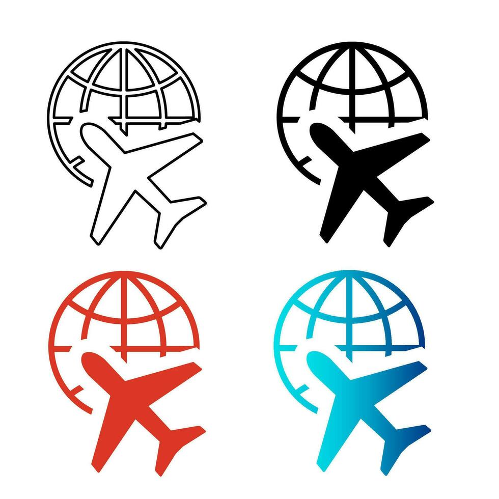 Abstract Travel the World Silhouette Illustration vector