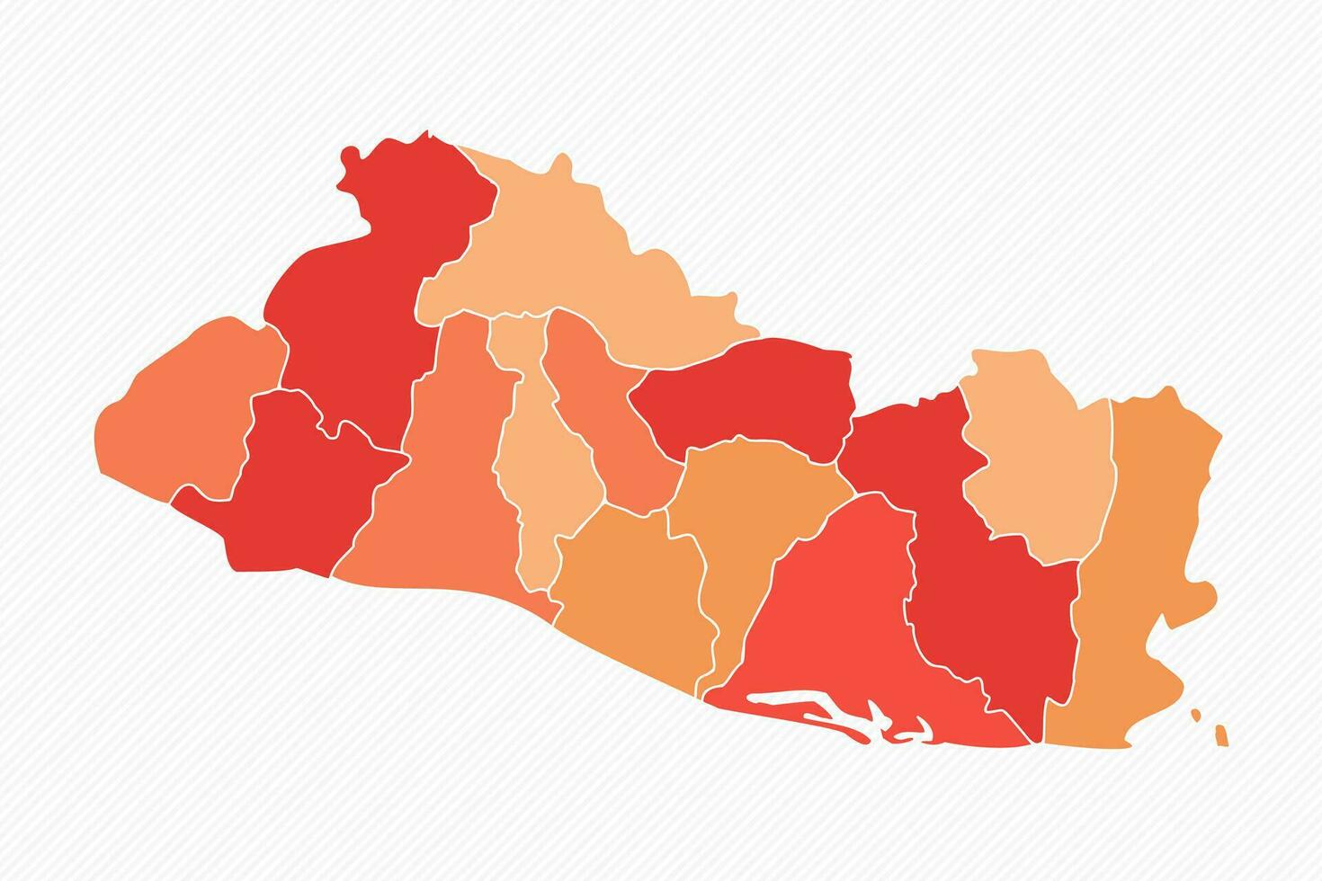 Colorful El Salvador Divided Map Illustration vector
