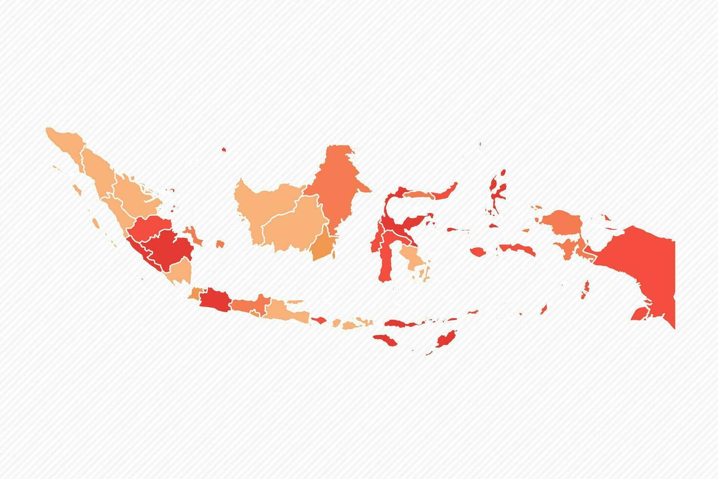 Colorful Indonesia Divided Map Illustration vector