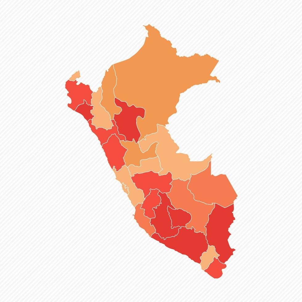 vistoso Perú dividido mapa ilustración vector