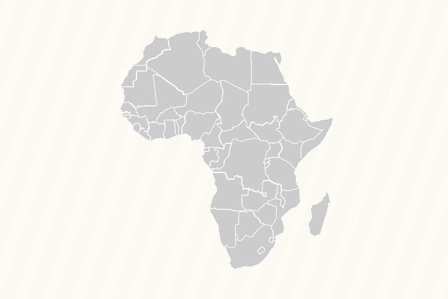 Detailed Map of Africa With Countries vector