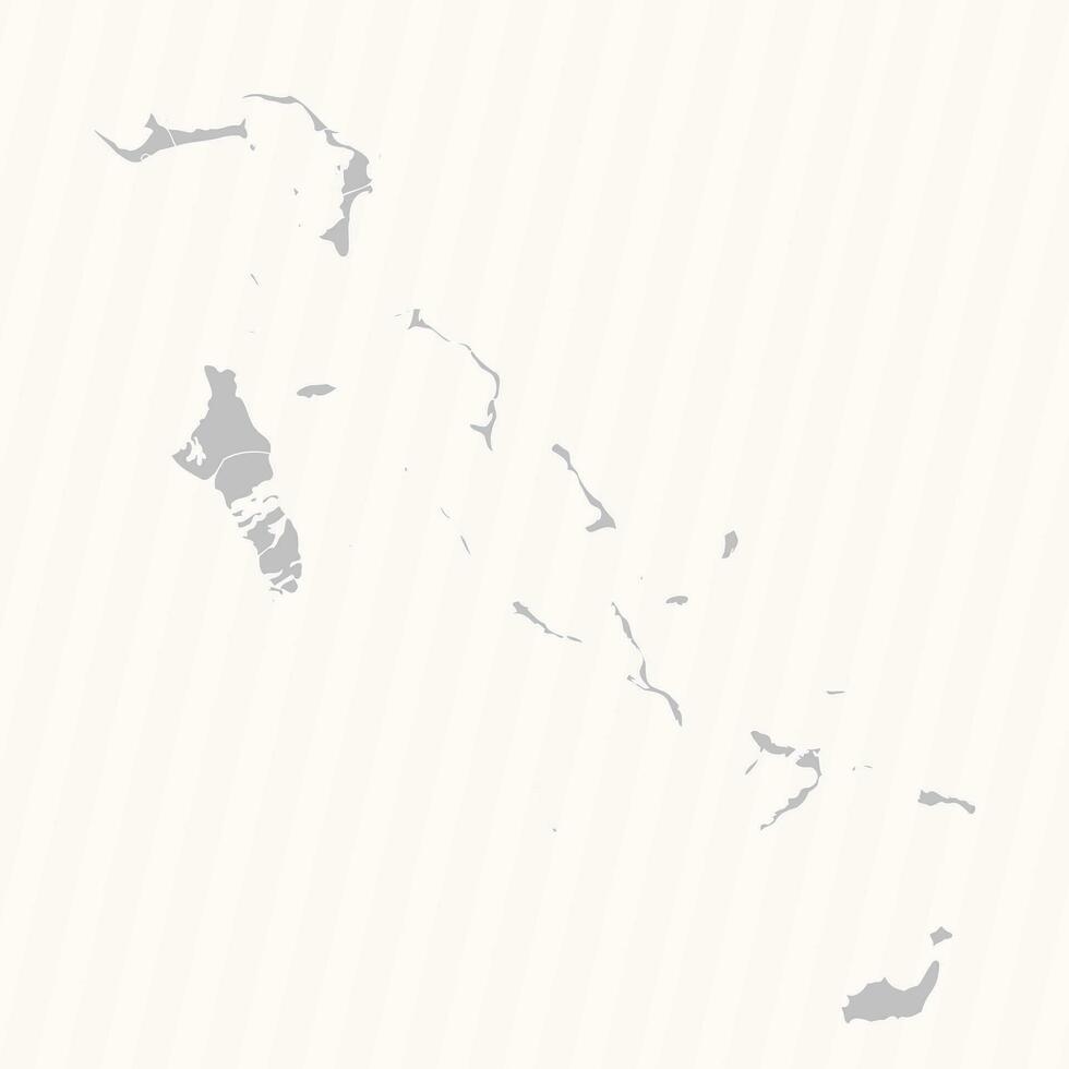 Detailed Map of Bahamas With States and Cities vector