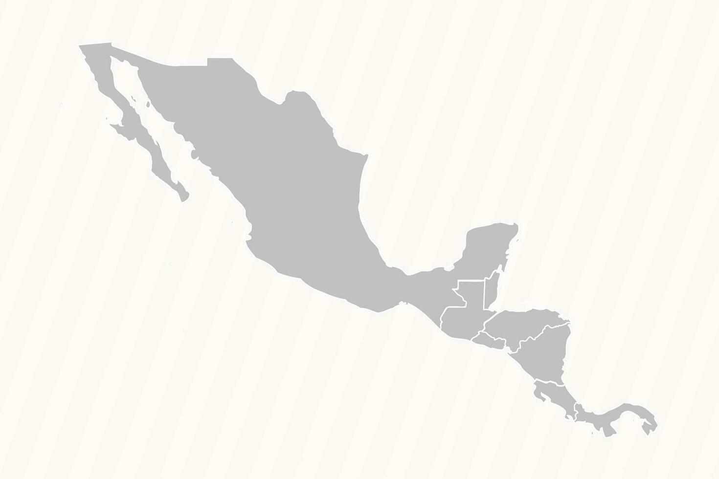 detallado mapa de central America con países vector