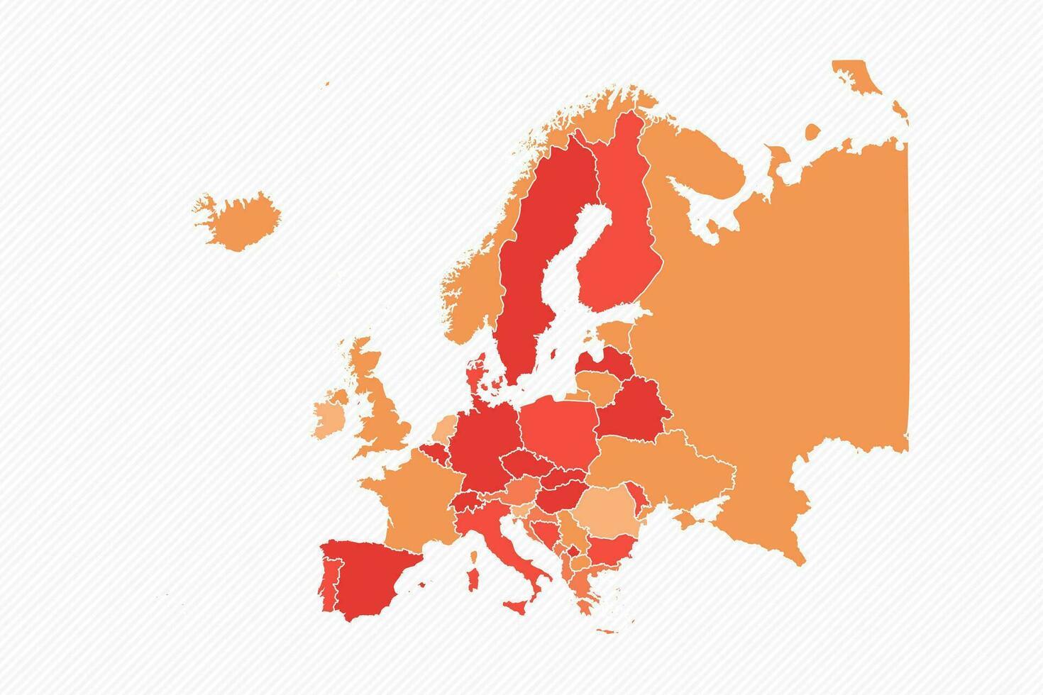 Colorful Europe Divided Map Illustration vector