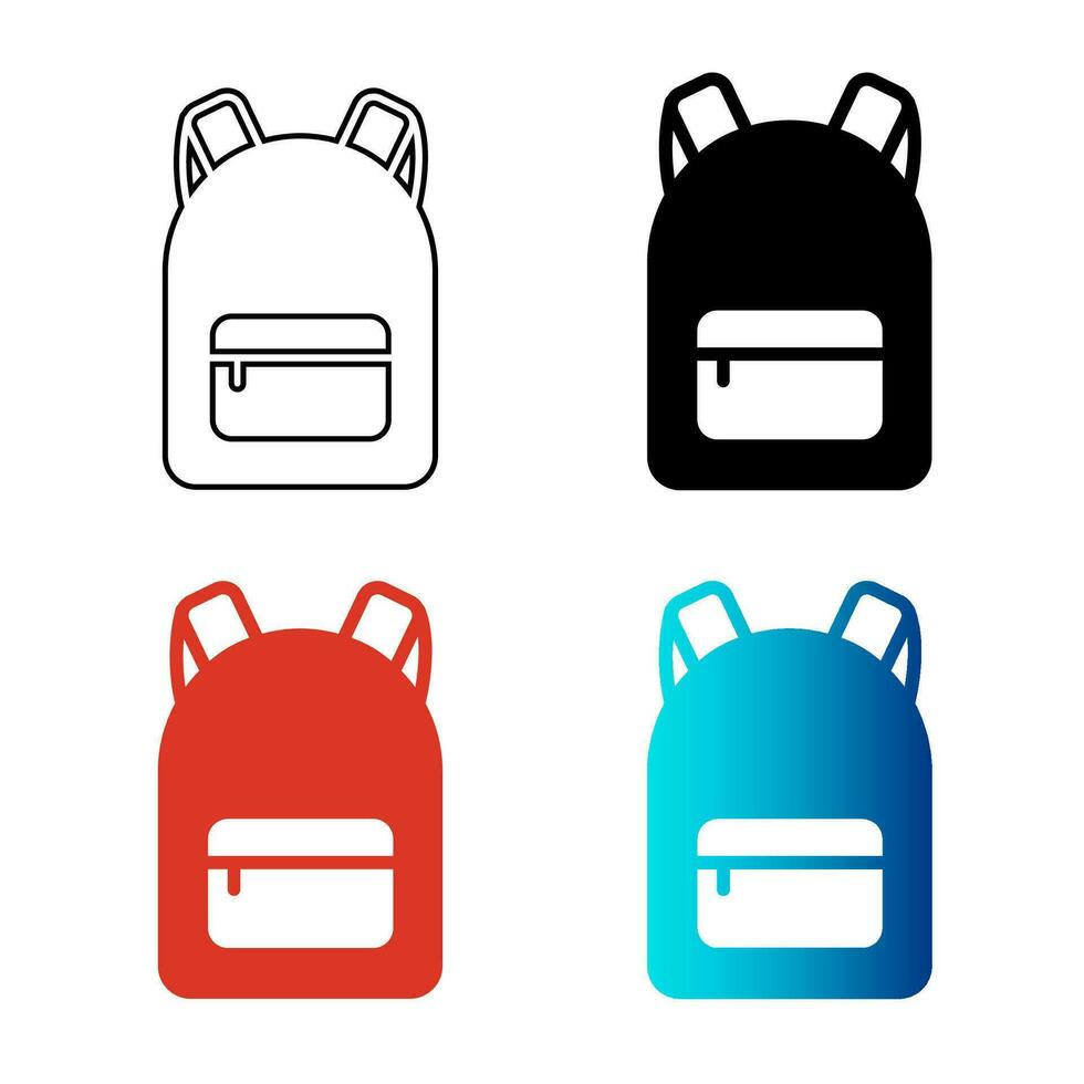 Abstract Backpack Silhouette Illustration vector