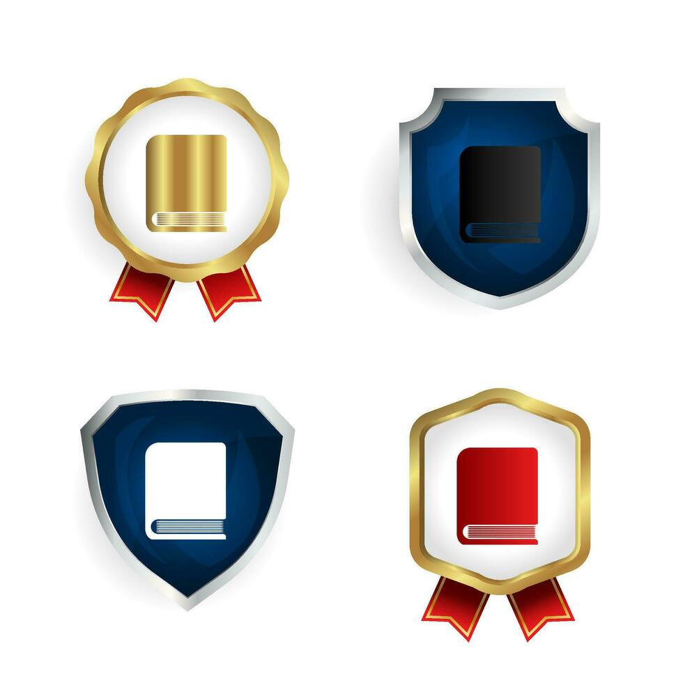 Abstract Book Literature Badge and Label Collection vector